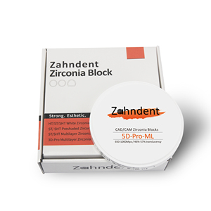 Zahndent mới phổ biến 57% mờ CAD cam phòng thí nghiệm Nha Khoa Vật liệu nha khoa 5D Pro Multilayer Zirconia khối - Product Image 2