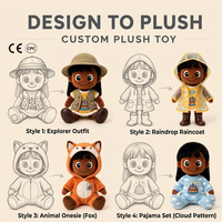 Jouet en peluche personnalisé pour fille de style afro, fabrication OEM ODM directe d'usine, poupée en peluche personnalisée, taille et logo sur mesure