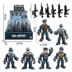 ฟิกเกอร์ทหารชาย3นิ้ว, หุ่นทหารประกอบ4สีพร้อมอุปกรณ์เสริมชุดของเล่นทหารขนาดเล็กสำหรับเด็ก3 + - Product Image 3