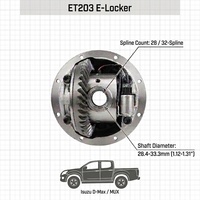 HF ET203 E Locker Verrouillage Différentiel Électronique Avant pour Isuzu D-Max MUX Trooper Rodeo Amigo Axiom IFS Avant 1.12 en 17 cannelures