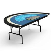 YH Mini Table De Blackjack Pliante Petite Table Pokertisch Black Jack Casino Table De Cartes De Jeu Bleue