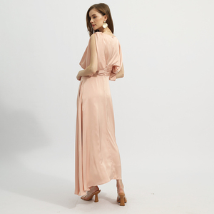 بيع بالجملة جميلة أم فستان العروس ارتفاع الخصر الأرجواني طويل سوينغ فستان وصيفة الشرف - Product Image 5