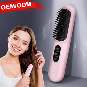 Lisseur de cheveux portable USB rechargeable, ionique négatif, sans fil, mini brosse électrique pour cheveux, peigne lisseur - Product Image 2