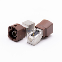 Conector Macho HSD de Alta Velocidad de 4 Pines, Código F, Montaje en PCB con Orificio Pasante para Radio Satelital de Vehículo