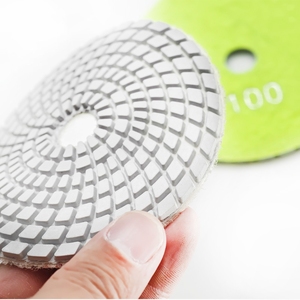 Discos de Pulido de Diamante en Espiral de 4 Pulgadas (100 mm) para Uso en Húmedo, para Granito, Piedra, Mármol, Cuarzo y Hormigón - Product Image 5