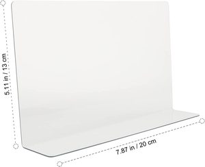 Có thể điều chỉnh siêu thị rõ ràng l-hình dạng kệ nhựa <span class=keywords><strong>Divider</strong></span> tùy chỉnh đùn với cắt tùy chọn chế biến băng hoặc từ tính - Product Image 5