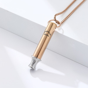 Collar Antiestrés <span class=keywords><strong>Atila</strong></span>, Collar de Respiración Minimalista Personalizado, Respiración Consciente, 528 Hz, Acero Inoxidable Chapado en Titanio - Product Image 5