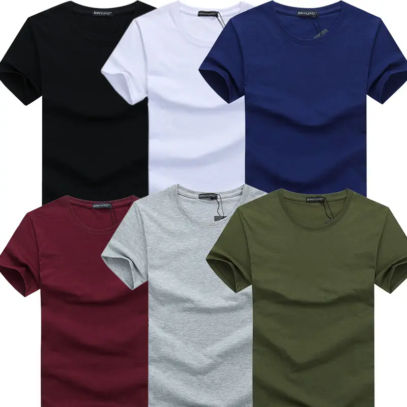 New Fashion Brand O-Neck Slim Short Sleeve T Shirt Men Trend Casual Mens T-Shirt Korean T Shirts 4XL 5X
