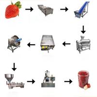 Klein-schaal productielijn voor groente- en fruitgelei (cactusvijg), appel- en ananasjam, en bessenjam.