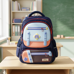 Mochila Escolar Unisex con Cierre, Apta para Laptop, Impermeable, con Diseño Moderno y Patrón Personalizable para Estudiantes y Niños - Product Image 3