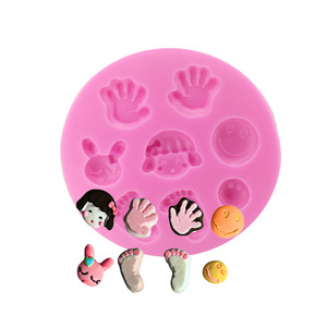 Moldes de Silicona para Pies y Manos de Bebé, Herramienta para Decoración de Pasteles de Chocolate y <span class=keywords><strong>Fondant</strong></span>, Decoración del Hogar, Moldes para Pies - Product Image 2