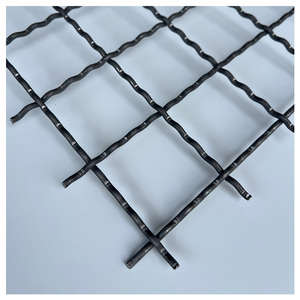 Maille en acier au manganèse <span class=keywords><strong>noir</strong></span> personnalisée, tissée, pour criblage de charbon, maille ondulée, tamis en acier pour concasseur, découpe et soudage - Product Image 6