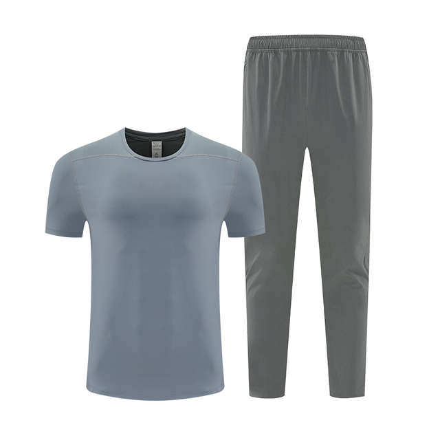 Custom  Men Running T Shirt Set Jogging Sportswear Gym Tracksuit and Pant 2 Piece  Track Suit