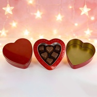 Boîte en fer romantique et mignonne en forme de cœur pour chocolats, bonbons, emballage cadeau, conteneur pour cadeaux de vacances
