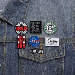 Pin bros logam bulat heavenyesus Gotik Punk khusus KNOW Yesus KNOW JOY Pin Lapel Enamel lembut lencana - Product Image 1