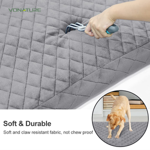 Bedsure, cama grande para perros, alfombrilla personalizada para mascotas, camas ortopédicas impermeables para cachorros, funda lavable extraíble, caja de fibra transpirable suave - Product Image 5