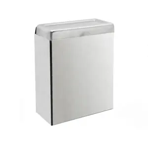 Wall Mounted Stainless Steel Matte Black 1 Gallon Flip Top Lid Waste Bin Sanitary Bins