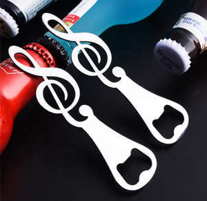 Đa màu sắc tùy chỉnh sáng tạo lưu niệm âm nhạc biểu tượng Die Cast thép không gỉ mạ bạc mở chai khoảng trống Laser khắc - Product Image 3