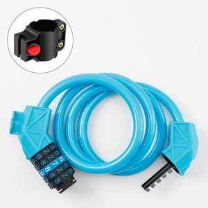 Le cadenas à combinaison pour vélo est un câble de vélo flexible avec un cadenas à 4 chiffres personnalisé, offrant une protection <span class=keywords><strong>fiable</strong></span> pour votre vélo. - Product Image 1