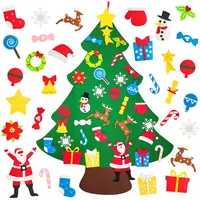 DIY क्रिसमस पेड़ Tic-Tac-Toe खेल दीवार फांसी सजावट महसूस किया महसूस किया शिल्प किट के साथ गहने के लिए बच्चों को क्रिसमस उपहार पार्टी के पक्ष