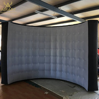 Mur de cabine photo gonflable de toile de fond géante avec lumière LED pour la décoration de fête z08