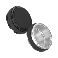 Cendrier en métal Vagrinders moderne, résistant au vent, en alliage d'aluminium, 80 mm, antidérapant, avec logo personnalisé et anneau en silicone