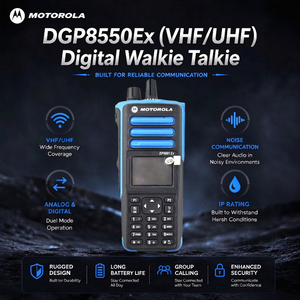 Radio Motorola Walkie Talkie DGP8500EX con Teclado Completo, GPS, ATEX, Radio Bidireccional UHF VHF, IP67 Impermeable, Comunicación de Largo Alcance, Intercomunicador - Product Image 1