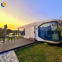 Maison capsule spatiale de luxe Volferda V9, 2 chambres, villa préfabriquée mobile en acier pour hôtel et complexe hôtelier