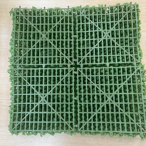 Pannello Murale Vegetale Artificiale K3 50x50cm, Resistente ai Raggi UV, Fogliame Misto Realistico in Plastica con Fiori <span class=keywords><strong>Bianchi</strong></span> per Interni/Esterni Verticali - Product Image 6