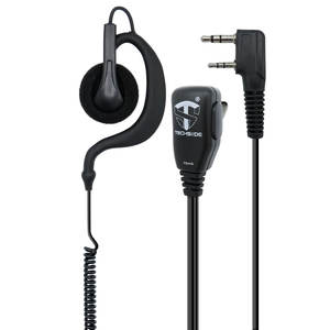Auricular con Micrófono TechSide TSAG de Cable Espiral de 2 Pines Compatible con TI-F8+ Midland, Precio de Fábrica, Hecho en China - Product Image 1