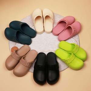 Sepatu selop wanita warna polos, sepatu selop anti air untuk wanita di rumah - Product Image 4