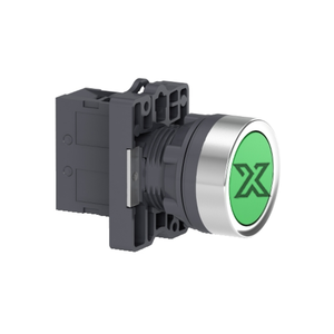 XA2EA31 ปุ่มกดแบบกดติดปล่อยดับ สีเขียว แบบสปริงรีเทิร์น - Product Image 1