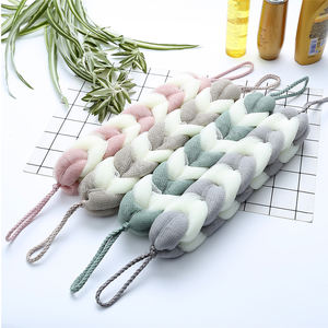 חגורת אמבטיה ישירה במפעל כדור מקלחת ספוג רשת אמבטיה עם רשת PE בצורת פרח ספוג ליפה לאמבטיה - Product Image 4