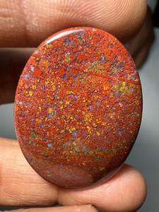 Cabujón de Ágata Musgosa Roja Natural, Piedra Suelta de Ágata Musgosa Roja Genuina para Anillos, Colgantes, Pendientes y Fabricación de Joyas - Product Image 4