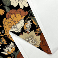 Rideau de douche floral bohème, imperméable, moderne, abstrait, fleurs bohèmes, feuilles tropicales, rideaux de salle de bain