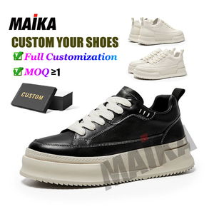 Zapatos de diseñador para hombre de lujo de cuero genuino, zapatillas de suela gruesa personalizadas, zapatos bajos con cordones, zapatos gruesos, Calzado cómodo de moda - Product Image 3