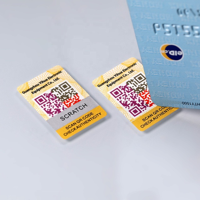 Custom Scratch-Off QR Code Anti-counterfeit Beverage Packaging Labels for Beer & Coffee Premium Quality Tamper Evident Sticker