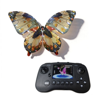 Drone papillon bionique télécommandé à ailes battantes avec lumières LED et télécommande pour événements et mariages