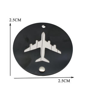 Etiquetas de viaje de equipaje de aluminio con logotipo personalizado redondo personalizado al por mayor para mochilas/maletas - Product Image 2