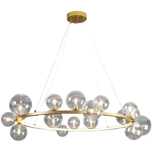 Lampadario Moderno A Sfere Di Vetro 6 Luci Oro - Stile Nordico Per Cucina, Sala Da Pranzo E Soggiorno - Gllsz