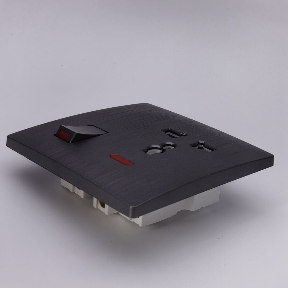 VNX Multi Wall Switch Socket With Light Indicator 3 Pin Universal Sockets and Switch