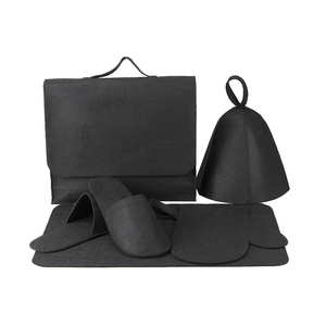 Ensemble <span class=keywords><strong>de</strong></span> sauna unisexe personnalisé avec logo et couleur, comprenant des gants en feutre, des chaussons et un bonnet - Pour le <span class=keywords><strong>ski</strong></span> et l'usage quotidien - Product Image 3