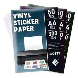 Papel Adhesivo Transparente Brillante para Impresora de Inyección de Tinta Fan Yi A4, 8.5X11, Vinilo Mate para Impresora Láser, para Envasado de Pasta de Dientes y Perfumes - Product Image 1