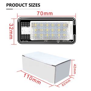 12V 18 LED Auto Canbus Voiture LED Numéro <span class=keywords><strong>Plaque</strong></span> D'immatriculation Lumière pour <span class=keywords><strong>Audi</strong></span> A3 <span class=keywords><strong>A4</strong></span> A6 A8 B6 <span class=keywords><strong>B7</strong></span> Q7 RS6 Plus Avant Quattro Cabriolet Nouveau - Product Image 2