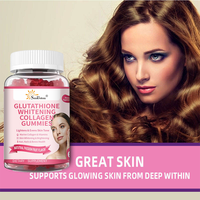Complément de Glutathion et Collagène en Gommes Économique pour un Teint Uniforme, des Os, des Cheveux et des Ongles Sains