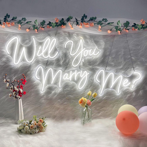 Insegne al Neon Super Grandi 'Mi Vuoi Sposare?' per Proposta di Matrimonio, Insegna LED al Neon 'Sposami' per Decorazione di Fidanzamento e Compleanno - Product Image 1