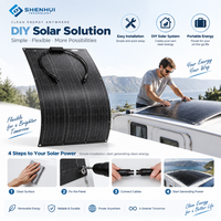 Module de générateur d'énergie solaire flexible 120W, panneau monocristallin pour camping-car, yacht, camping, extérieur, balcon, système d'énergie solaire DIY