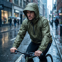 Veste de pluie légère, respirante, coupe-vent et hydrofuge pour homme KPO-AWA-PO, service OEM, veste personnalisable