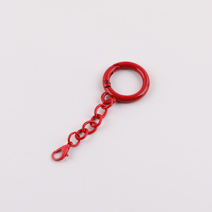 Colorful Baking Paint Metal Spring Ring Chain Keychain Diy Jewelry Accessories for <b>Bag</b> Craft Projects Middle Size Licensed - Product Image 4