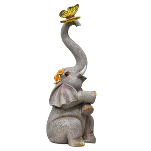 Statua di Elefante in Resina Solare, Eco-Friendly, Dipinta a Mano, Stile Romantico, Decorazione da Giardino per Regali di Inaugurazione Casa <span class=keywords><strong>e</strong></span> Compleanno - Product Image 4